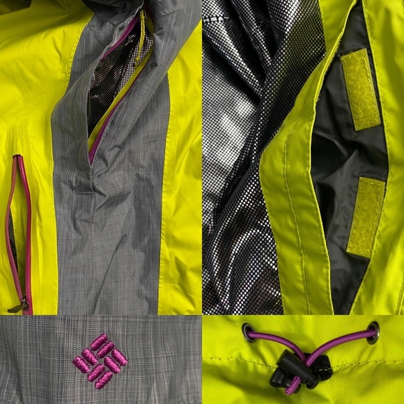 Columbia Hot Thought Jacket Omni-Heat Omni-Tech Yellow Gray Extra Small XS - Picture 13 of 16